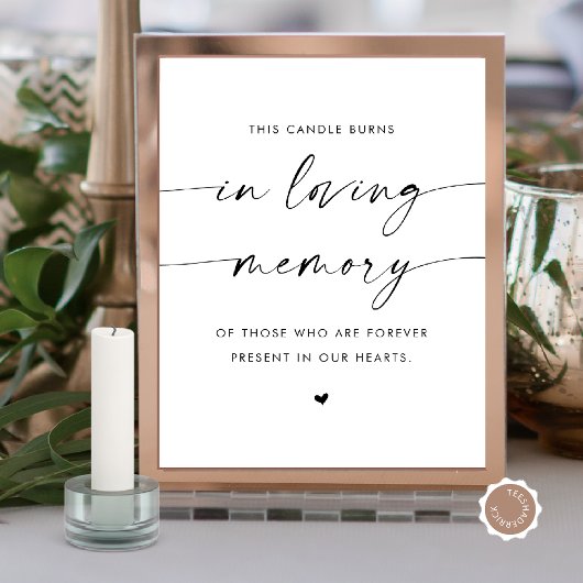 Loving Memory Candle結婚の食卓 ポスター