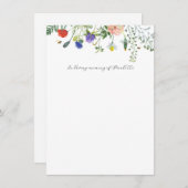 Loving Memory Cardのワイルドフラワーフィールド 招待状 (正面/裏面)