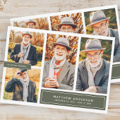 Loving Memory Color Photoモダン Thank You ノートカード