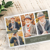 Loving Memory Color Photoモダン Thank You ノートカード