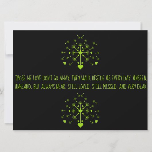 Loving Memory Dandelion Art (裏面)