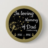 Loving Memory Death Anniversaryパパ 缶バッジ (正面)