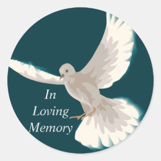 Loving Memory Dove ラウンドシール