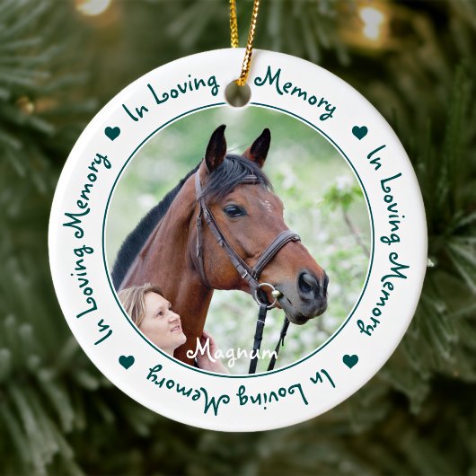 Loving Memory Equestrian Horse Memorial写真 セラミックオーナメント