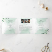 Loving Memory Eucalyptus Greeneryサービス 三つ折りカード (内部)