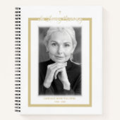 Loving Memory Golden B&Wフォトサービス親愛 ノートブック (正面)