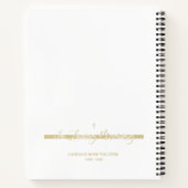 Loving Memory Golden B&Wフォトサービス親愛 ノートブック (裏面)