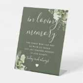 Loving Memory Greeneryのオリーブグリーン結婚ズ 台座サイン (正面)