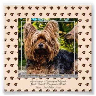 Loving Memory Jack Russell PHOTO Named Keepsake フォトプリント