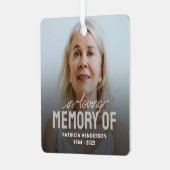 Loving Memory Keepsake写真クリスマス メタルオーナメント (正面左)