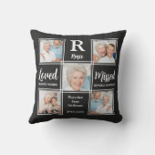 Loving Memory Keepsake 5 Photo Memorial クッション (裏面)