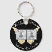 Loving Memory Keychainのダブルフォトメモリアル キーホルダー (正面)