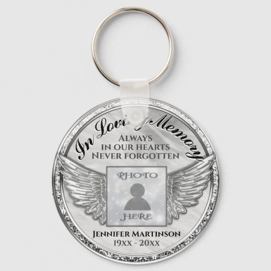 Loving Memory Keychainのフォトメモリアル キーホルダー (正面)