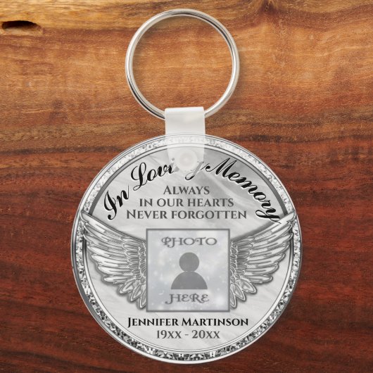 Loving Memory Keychainのフォトメモリアル キーホルダー (正面)