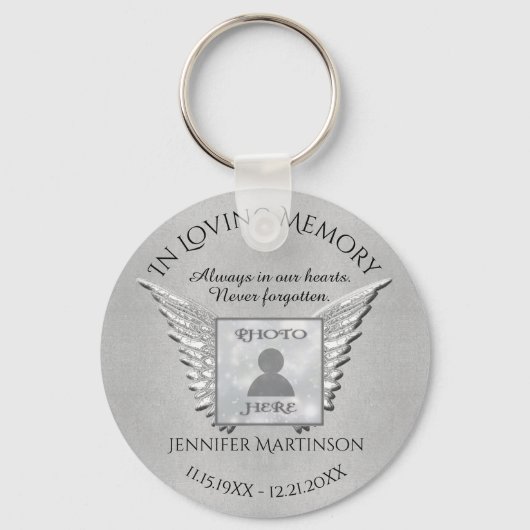 Loving Memory Keychainのフォトメモリアル キーホルダー (正面)
