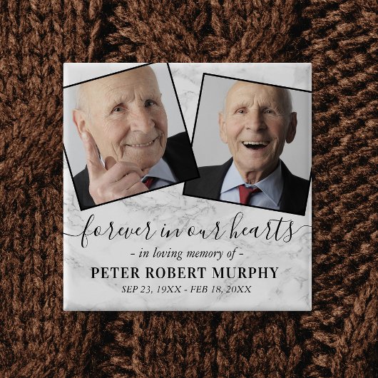 Loving Memory Marble Memorial写真 缶バッジ