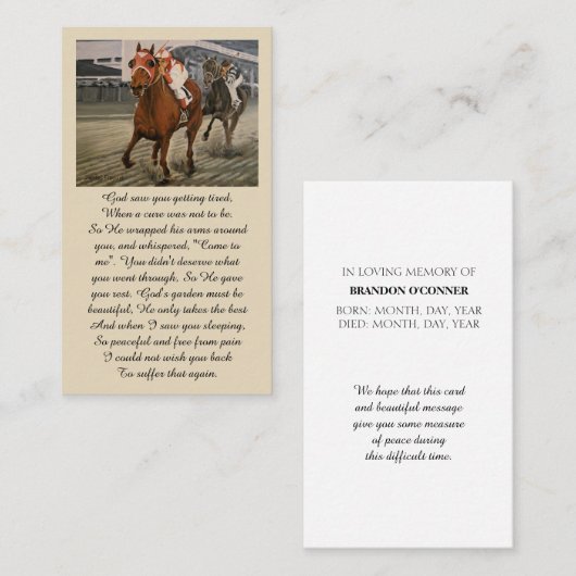 Loving Memory Match Race共感表 名刺 (正面/裏面)