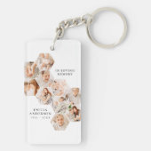 Loving Memory Memorial モダン Photo Collage キーホルダー (裏面)