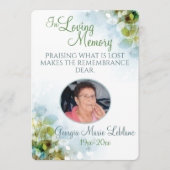 Loving Memory Memorial Keepsake Cards プログラム (正面)