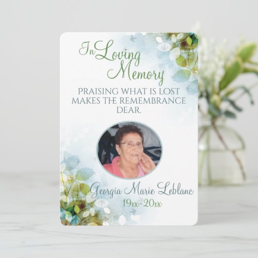 Loving Memory Memorial Keepsake Cards プログラム (スタンド正面)