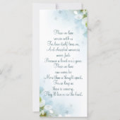 Loving Memory Memorial Keepsake Companity Card (裏面)