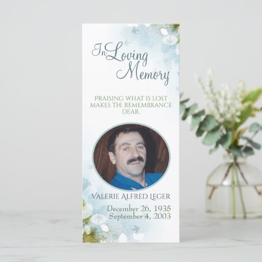 Loving Memory Memorial Keepsake Companity Card (スタンド正面)