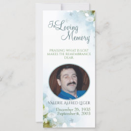 Loving Memory Memorial Keepsake Companity Card