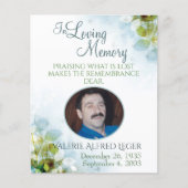 Loving Memory Memorial Keepsake Companity Card (正面)