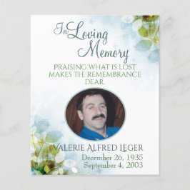 Loving Memory Memorial Keepsake Companity Card