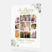 Loving Memory Memorial Photo Collage カスタム アクリルサイン (傾斜)