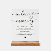 Loving Memory Memorial Script 結婚's アクリルサイン (正面)