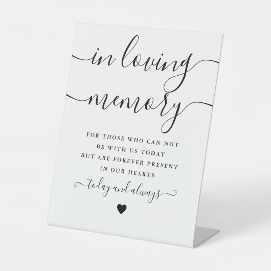 Loving Memory Memorial Script 結婚's 台座サイン (正面)
