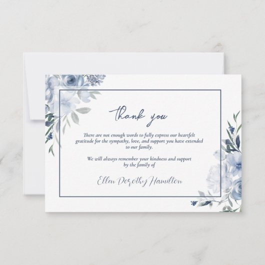 Loving Memory Memorial Serviceに参加 サンキューカード (裏面)