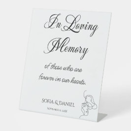 Loving Memory Minimalistのメモリアルサインイ結婚ン 台座サイン