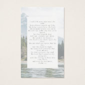 Loving Memory Mountainsメモリアル祈りの言葉カード (裏面)