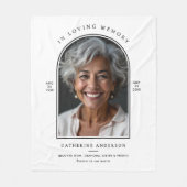 Loving Memory Name、カスタム引用文、写真 フリースブランケット (正面)