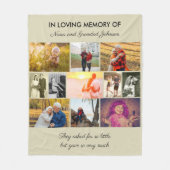 Loving Memory Natural Photo Collage フリースブランケット (正面)