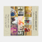 Loving Memory Natural Photo Collage フリースブランケット (正面(横))