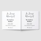 Loving memory of name葬儀記念メモリの記念ファイル ゲストブック (全面)