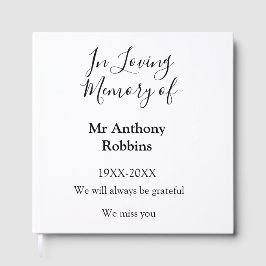 Loving memory of name葬儀記念メモリの記念ファイル ゲストブック