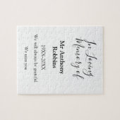 Loving memory of name葬儀記念メモリの記念ファイル ジグソーパズル (横)