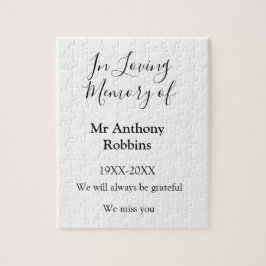 Loving memory of name葬儀記念メモリの記念ファイル ジグソーパズル