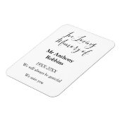 Loving memory of name葬儀記念メモリの記念ファイル マグネット (左側)