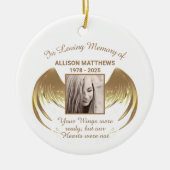 Loving Memory of Photo Wings Memorial セラミックオーナメント (正面)