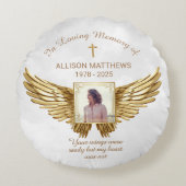 Loving Memory of Photo Wings Memorial ラウンドクッション (正面)
