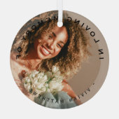 Loving Memory Overlay写真モダン内 ガラスオーナメント (裏面)