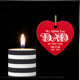 Loving Memory Personalized Dad Christmas Ornament セラミックオーナメント
