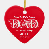 Loving Memory Personalized Dad Christmas Ornament セラミックオーナメント (正面)