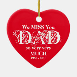 Loving Memory Personalized Dad Christmas Ornament セラミックオーナメント