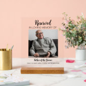 Loving Memory Photoに予約されたカスタムウェディング アクリルサイン (ウェディング)
